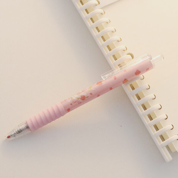 Cute Peach Press Gel Pen Korean Stationery Kawaii Gel Ink Rollerball Pens - Image 2