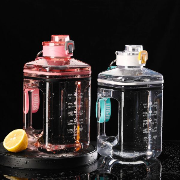 Giant Hydration Bottle – Square Shape with Calibrated Scale & Reminders - Image 7
