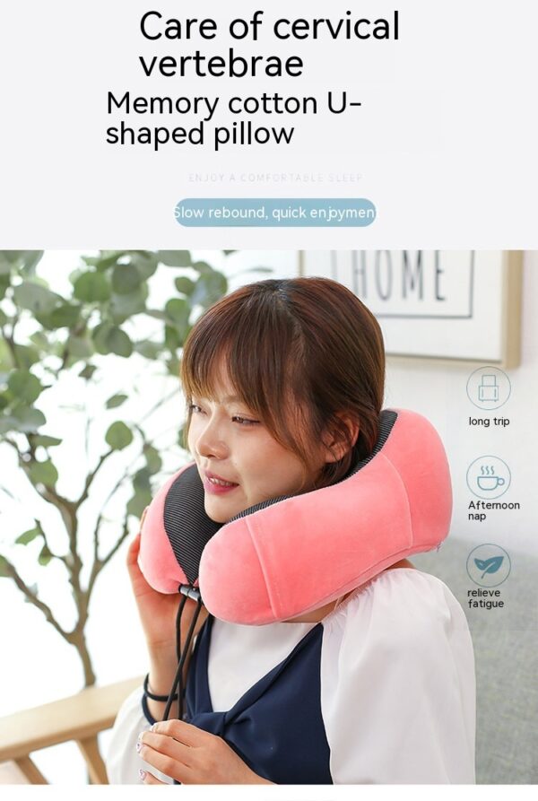 U-shape Pillow Travel Pillow Of Memory Foam Neck Pillow Siesta Neck Pillow Neck Pillow Magnetic Cloth U-shaped Pillow - Image 8