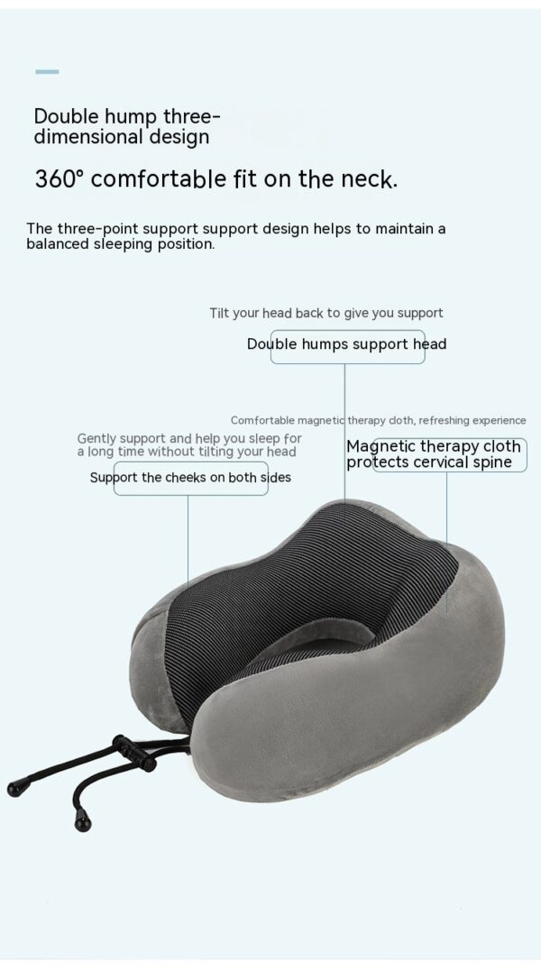 U-shape Pillow Travel Pillow Of Memory Foam Neck Pillow Siesta Neck Pillow Neck Pillow Magnetic Cloth U-shaped Pillow - Image 4