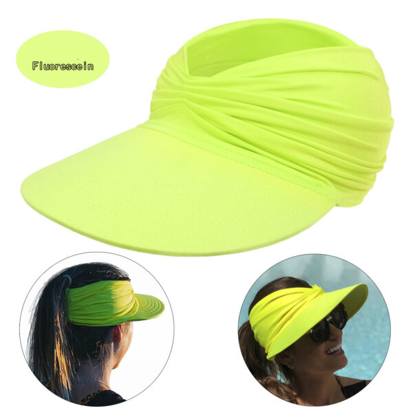Women's New Empty Top Sunscreen Sports Beach Sun Hat - Image 5