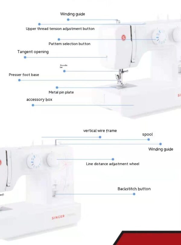 Automatic Multi-function Household Foot Pedal Sewing Machine Desktop With Overlock - Image 7