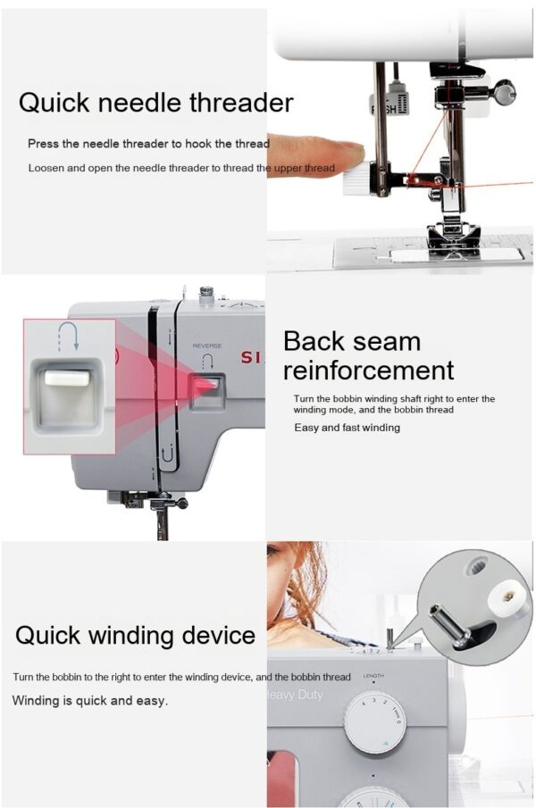 Desktop Domestic Multifunctional Sewing Machine Electric Eat Thick Strong With Overlock - Image 7