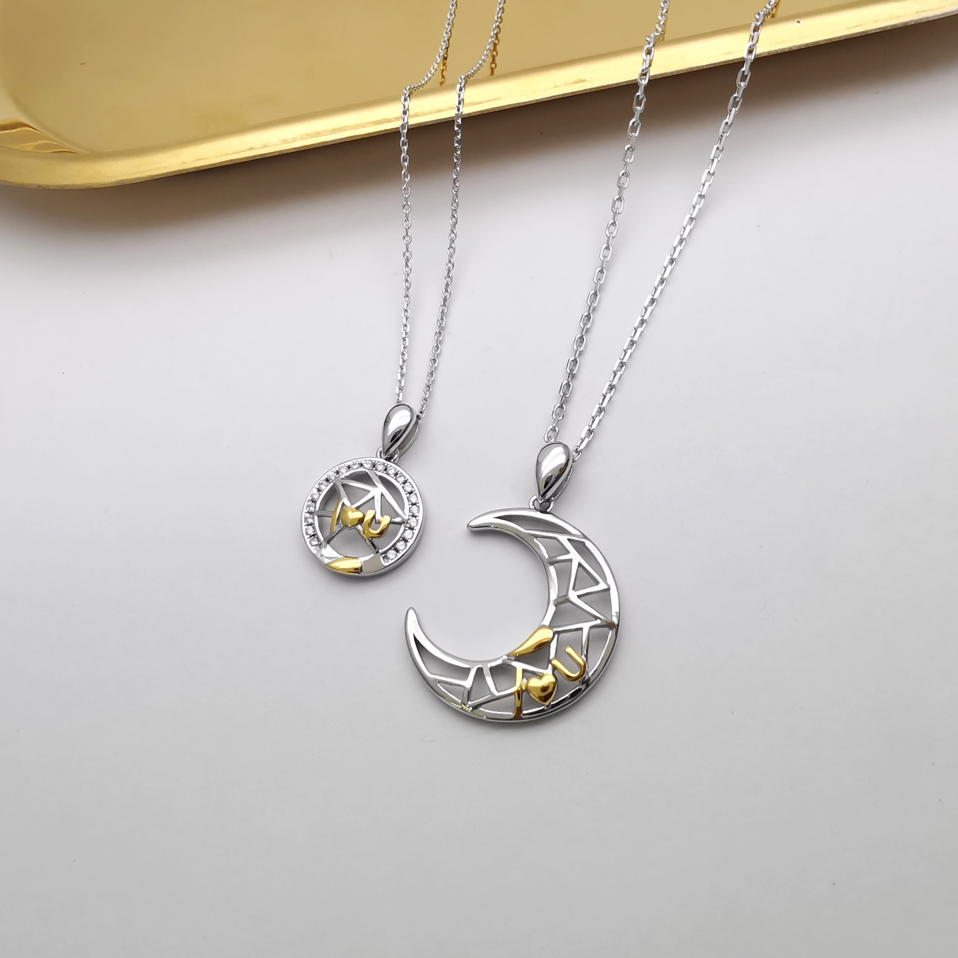 Sun Moon Tooth Couple Necklace For Men And Women - Image 6