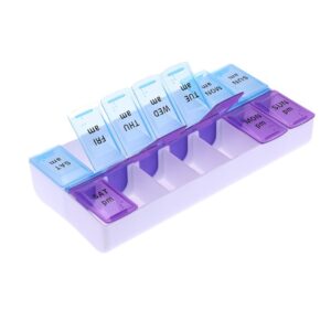 Double row 14 compartments classification pill box