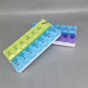Big Small Size 14 Grid Week Pill Box Morning And Evening Color Week Pill Box Printing Russian English